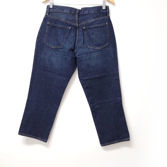 Old Navy Womens High Rise Button Fly Cropped Jeans Size 4P Straight Leg - Picture 2 of 10